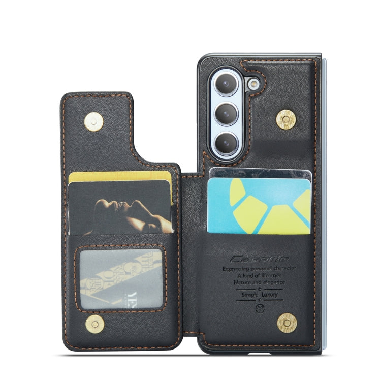 For Samsung Galaxy Z Fold5 CaseMe C22 PC+TPU Business Style RFID Anti-theft Leather Phone Case