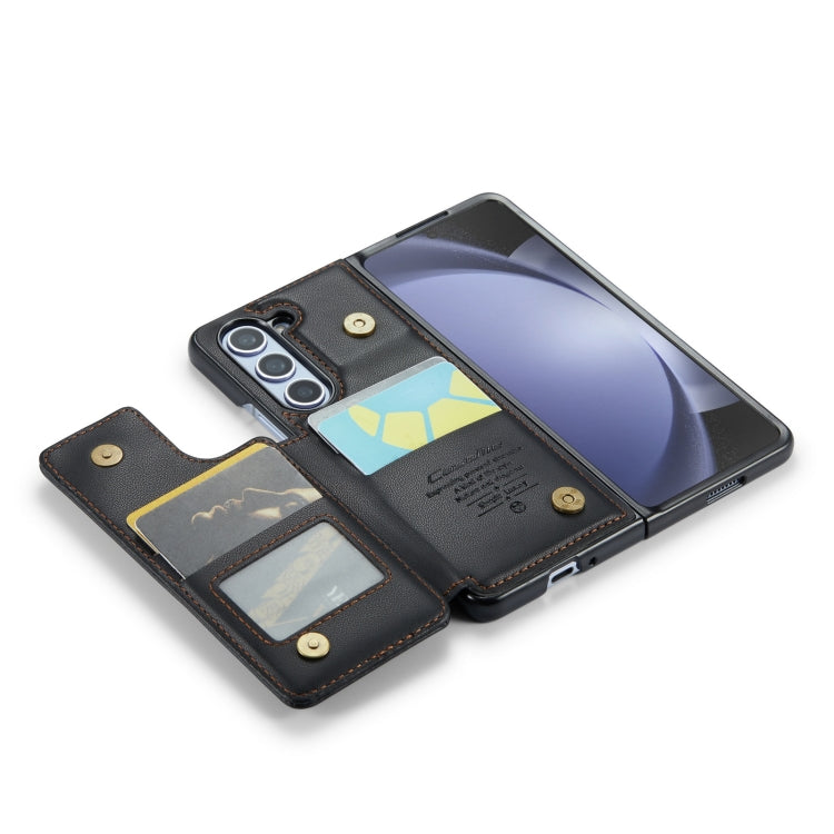 For Samsung Galaxy Z Fold5 CaseMe C22 PC+TPU Business Style RFID Anti-theft Leather Phone Case