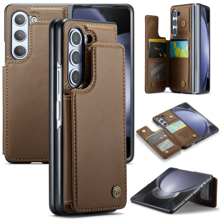 For Samsung Galaxy Z Fold5 CaseMe C22 PC+TPU Business Style RFID Anti-theft Leather Phone Case