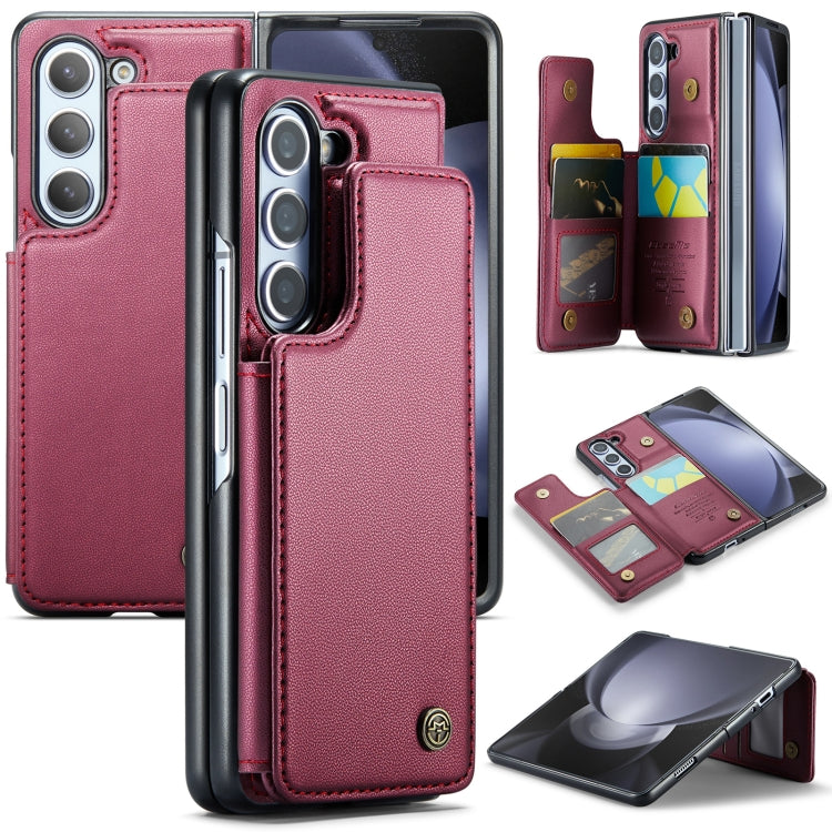 For Samsung Galaxy Z Fold5 CaseMe C22 PC+TPU Business Style RFID Anti-theft Leather Phone Case