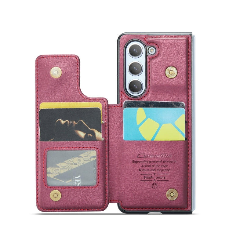 For Samsung Galaxy Z Fold5 CaseMe C22 PC+TPU Business Style RFID Anti-theft Leather Phone Case