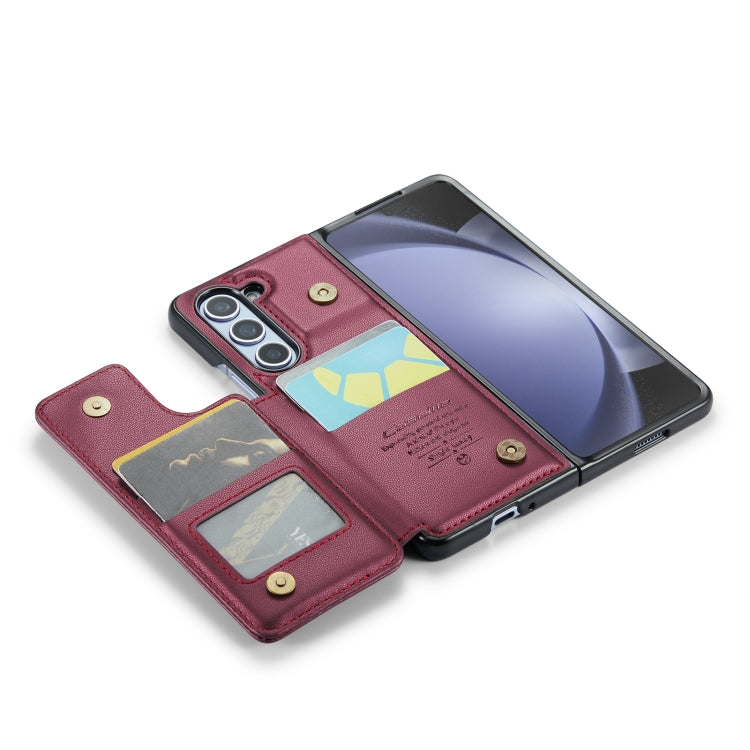 For Samsung Galaxy Z Fold5 CaseMe C22 PC+TPU Business Style RFID Anti-theft Leather Phone Case