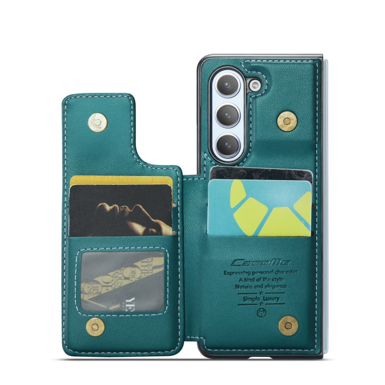 For Samsung Galaxy Z Fold5 CaseMe C22 PC+TPU Business Style RFID Anti-theft Leather Phone Case