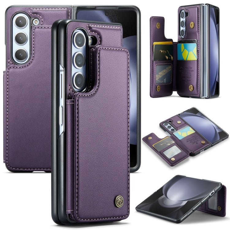 For Samsung Galaxy Z Fold5 CaseMe C22 PC+TPU Business Style RFID Anti-theft Leather Phone Case