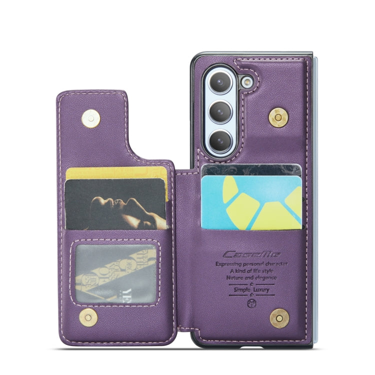 For Samsung Galaxy Z Fold5 CaseMe C22 PC+TPU Business Style RFID Anti-theft Leather Phone Case