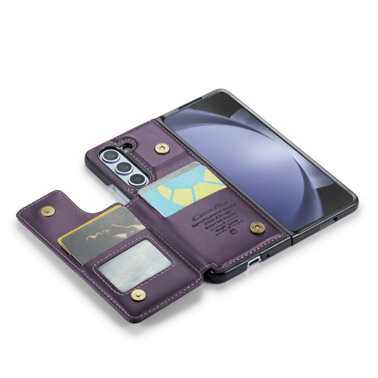 For Samsung Galaxy Z Fold5 CaseMe C22 PC+TPU Business Style RFID Anti-theft Leather Phone Case