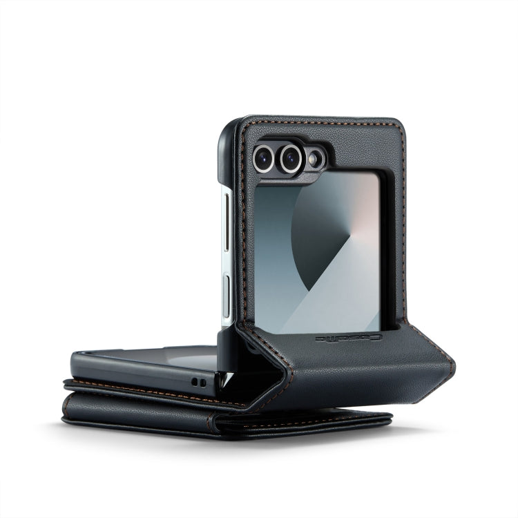For Samsung Galaxy Z Flip6 / Flip7 FE CaseMe C22 PC+TPU Business Style RFID Anti-theft Leather Phone Case