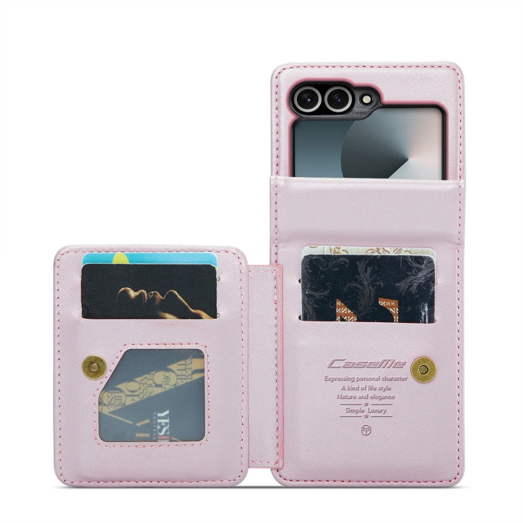 For Samsung Galaxy Z Flip6 / Flip7 FE CaseMe C22 PC+TPU Business Style RFID Anti-theft Leather Phone Case