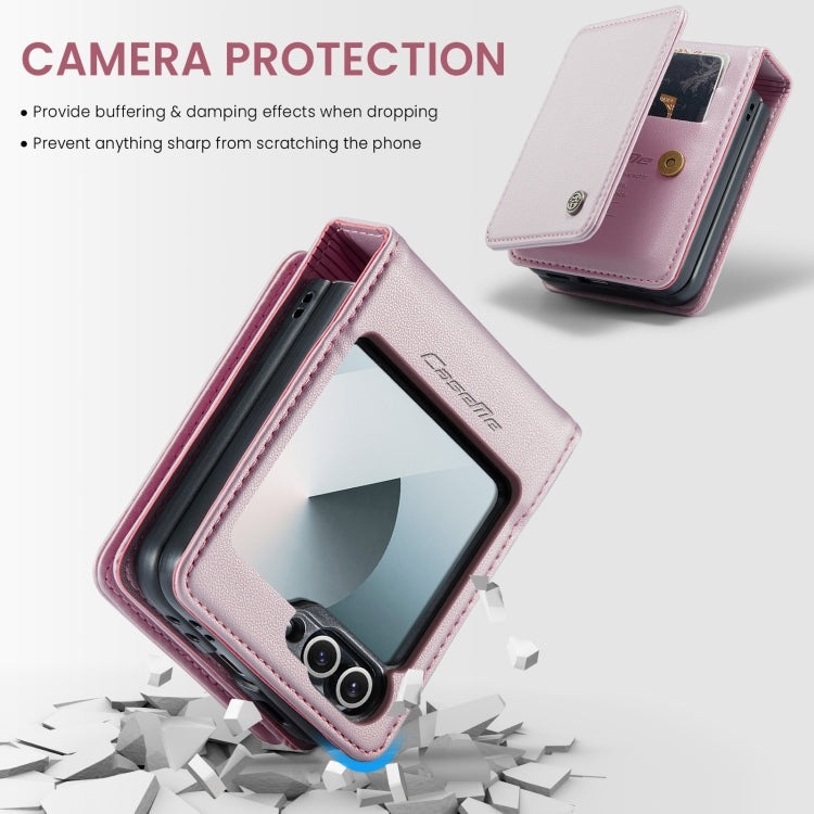 For Samsung Galaxy Z Flip6 / Flip7 FE CaseMe C22 PC+TPU Business Style RFID Anti-theft Leather Phone Case