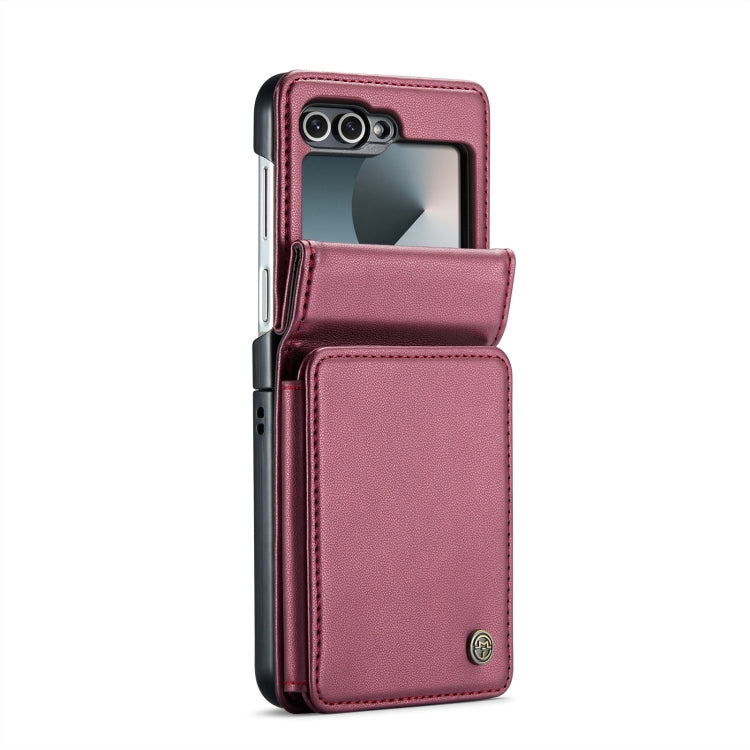 For Samsung Galaxy Z Flip6 / Flip7 FE CaseMe C22 PC+TPU Business Style RFID Anti-theft Leather Phone Case