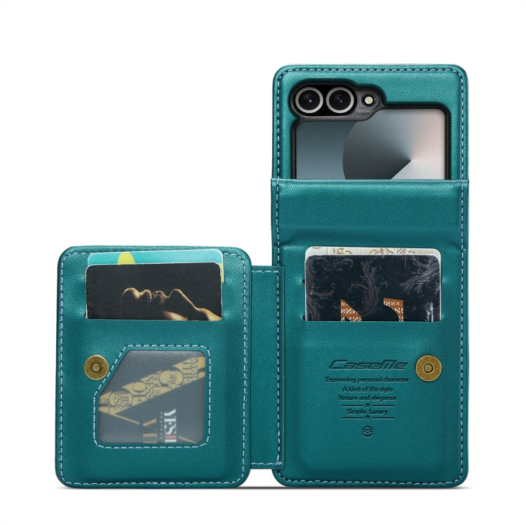 For Samsung Galaxy Z Flip6 / Flip7 FE CaseMe C22 PC+TPU Business Style RFID Anti-theft Leather Phone Case