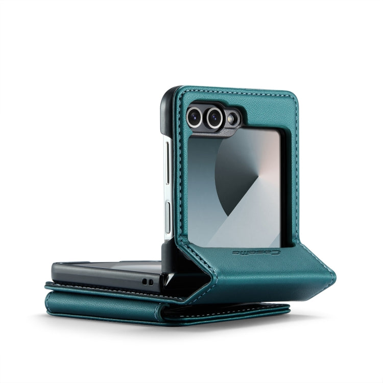 For Samsung Galaxy Z Flip6 / Flip7 FE CaseMe C22 PC+TPU Business Style RFID Anti-theft Leather Phone Case
