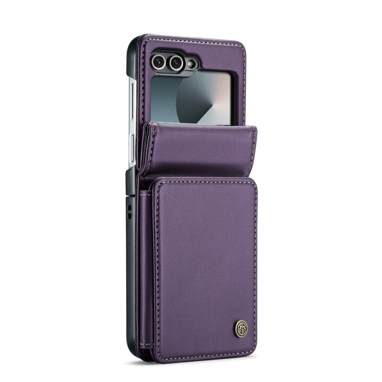 For Samsung Galaxy Z Flip6 / Flip7 FE CaseMe C22 PC+TPU Business Style RFID Anti-theft Leather Phone Case