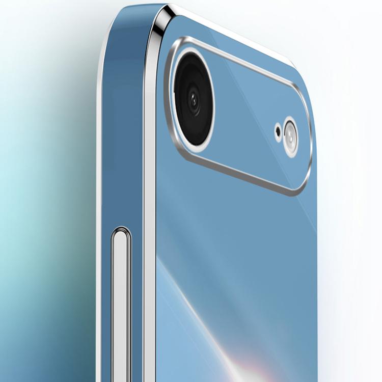 For iPhone Air XINLI Straight Edge 6D Electroplate TPU Phone Case with Ring Holder