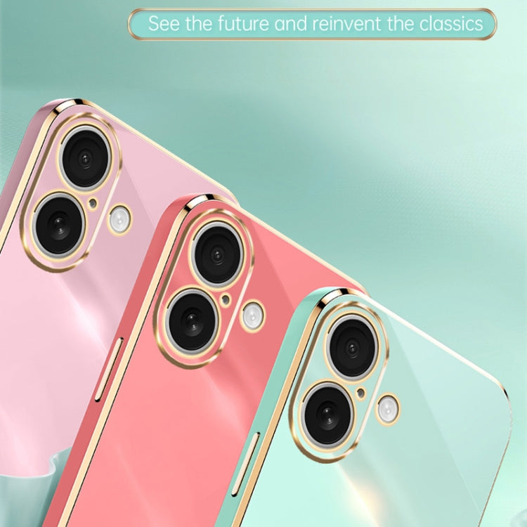 For iPhone 16 Plus XINLI Straight Edge 6D Electroplate TPU Phone Case