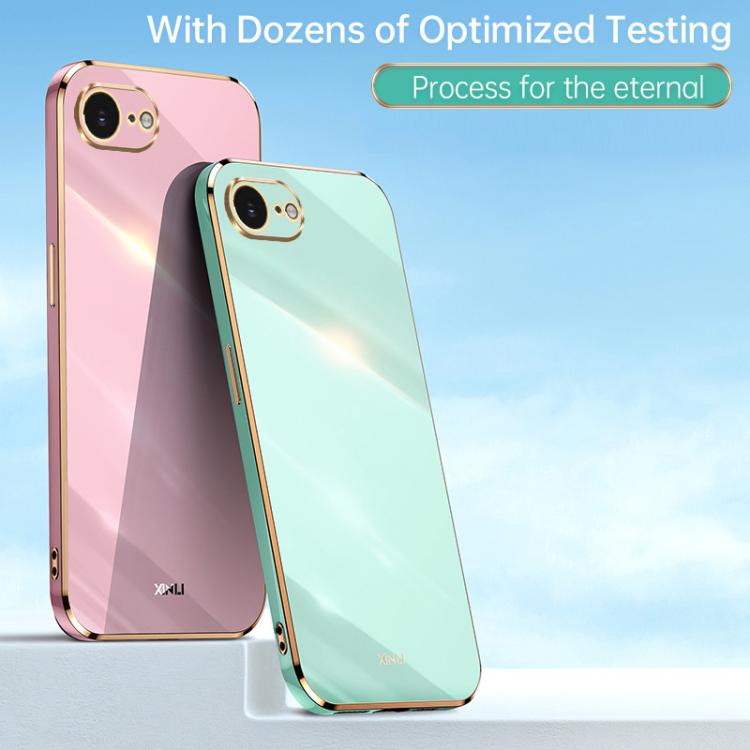 For iPhone 16e / 17e XINLI Straight Edge 6D Electroplate TPU Phone Case