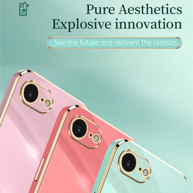 For iPhone 16e / 17e XINLI Straight Edge 6D Electroplate TPU Phone Case