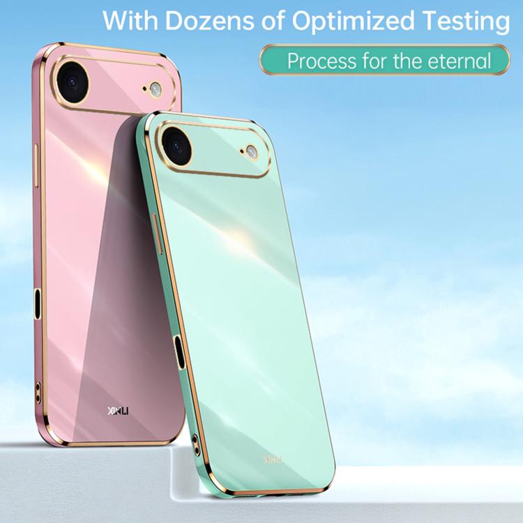 For iPhone Air XINLI Straight Edge 6D Electroplate TPU Phone Case