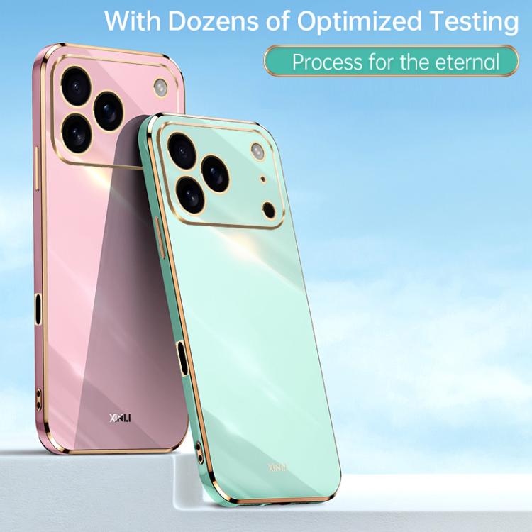 For iPhone 17 Pro XINLI Straight Edge 6D Electroplate TPU Phone Case