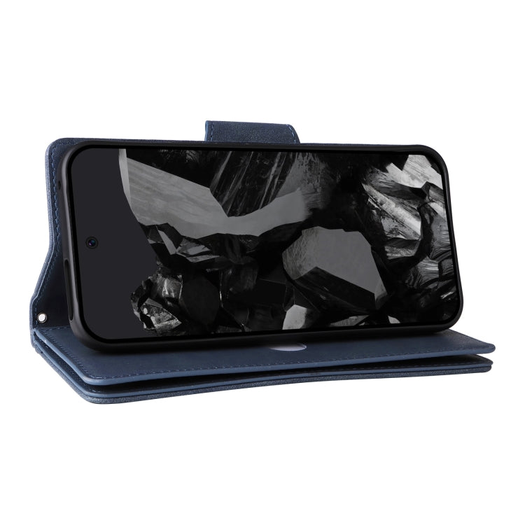 For Google Pixel 9 Pro Rivet Buckle 9 Cards Three Fold Leather Phone Case