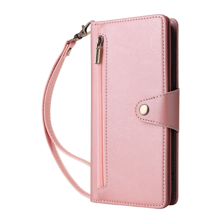 For Google Pixel 9 Rivet Buckle 9 Cards Three Fold Leather Phone Case