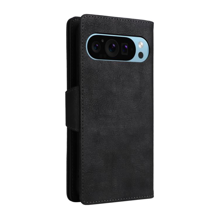 For Google Pixel 10 / 10 Pro Rivet Buckle 9 Cards Three Fold Leather Phone Case