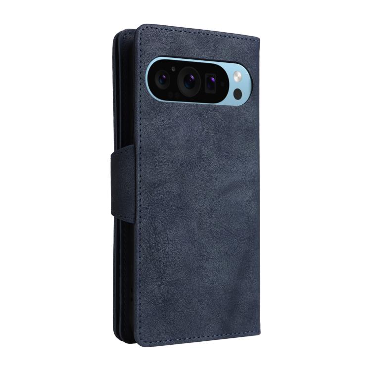 For Google Pixel 10 / 10 Pro Rivet Buckle 9 Cards Three Fold Leather Phone Case