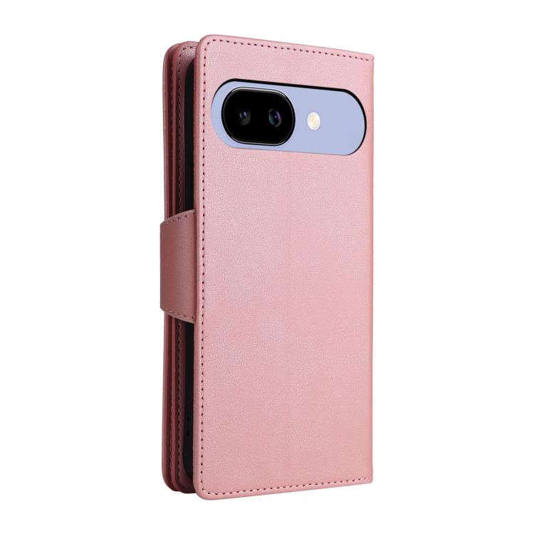 For Google Pixel 10a Rivet Buckle 9 Cards Three Fold Leather Phone Case