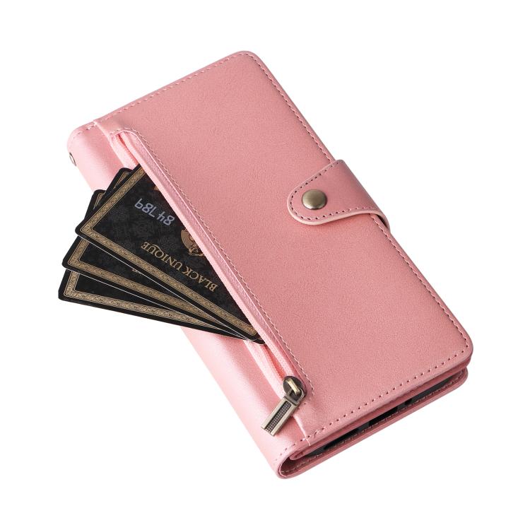 For Google Pixel 10a Rivet Buckle 9 Cards Three Fold Leather Phone Case