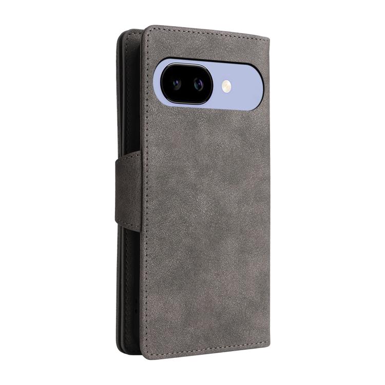 For Google Pixel 10a Rivet Buckle 9 Cards Three Fold Leather Phone Case