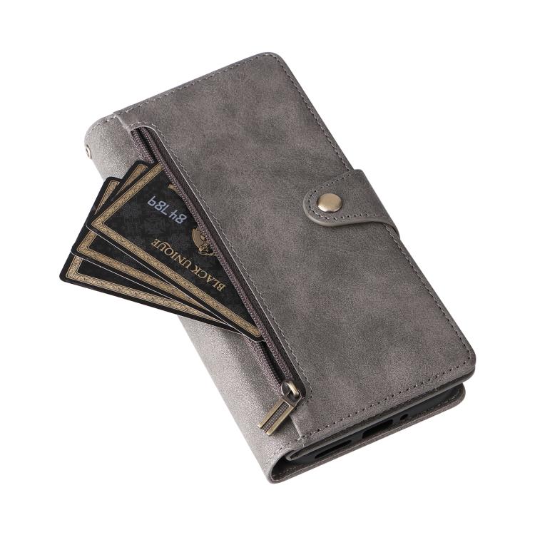 For Google Pixel 10a Rivet Buckle 9 Cards Three Fold Leather Phone Case