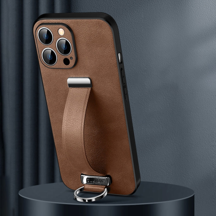For iPhone 16 Pro SULADA Tide Cool Series PC + Leather Texture Skin Feel Phone Case