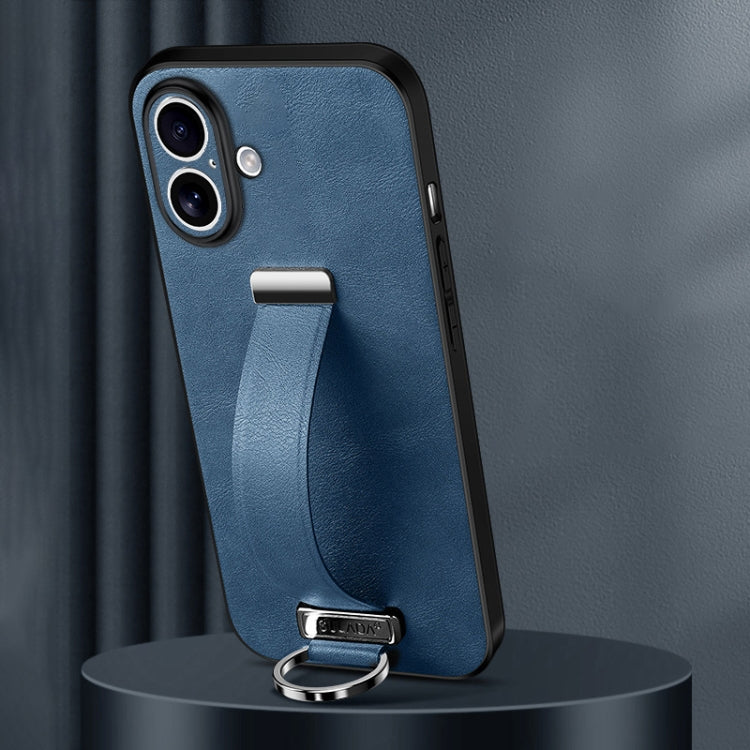 For iPhone 16 Plus SULADA Tide Cool Series PC + Leather Texture Skin Feel Phone Case