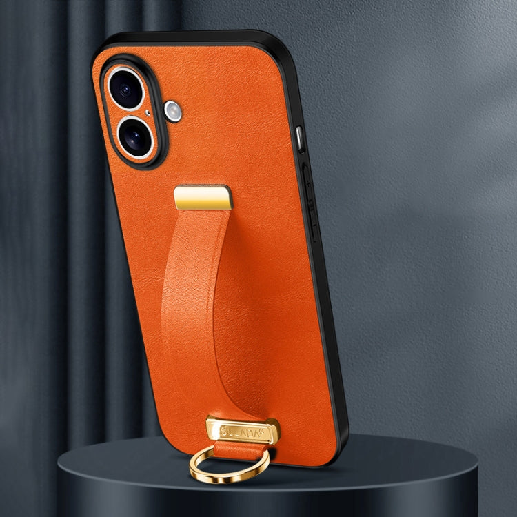 For iPhone 16 SULADA Tide Cool Series PC + Leather Texture Skin Feel Phone Case