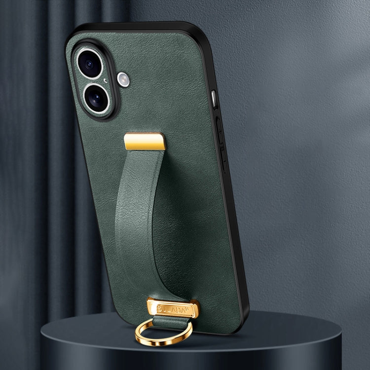 For iPhone 16 SULADA Tide Cool Series PC + Leather Texture Skin Feel Phone Case