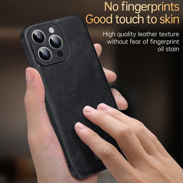 For iPhone 16 Pro SULADA Shockproof TPU Hybrid Handmade Leather Phone Case