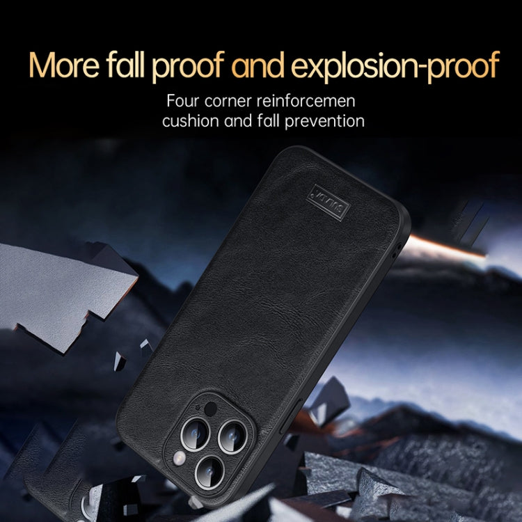 For iPhone 16 SULADA Shockproof TPU Hybrid Handmade Leather Phone Case