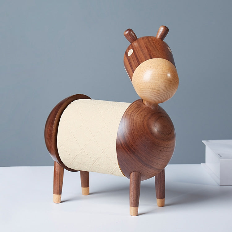 Desktop Living Room Household Solid Wood Donkey Paper Towel Rack