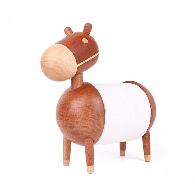 Desktop Living Room Household Solid Wood Donkey Paper Towel Rack