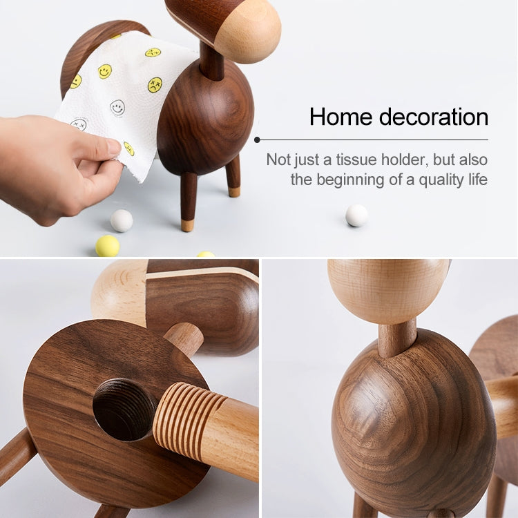 Desktop Living Room Household Solid Wood Donkey Paper Towel Rack