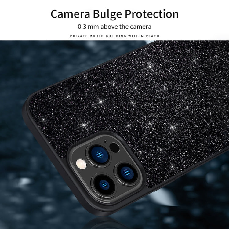 For iPhone 16 SULADA Glittery PC Hybrid TPU Handmade Leather Phone Case