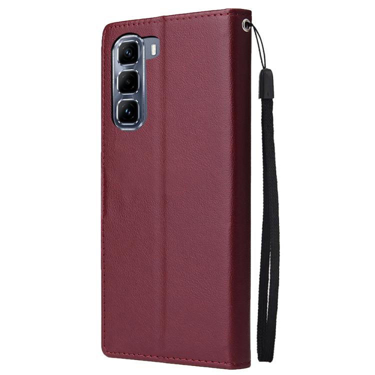 For Infinix Hot 50 4G 3-Card Slots Multifunctional Leather Phone Case