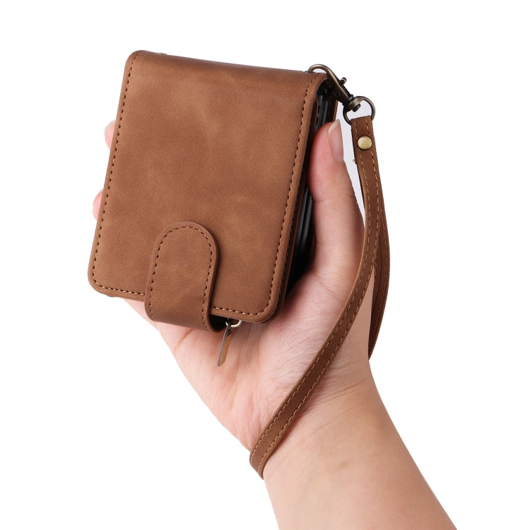 For Samsung Galaxy Z Flip6 5G Crossbody Multi-card Slot Wallet Zipper Leather Phone Case