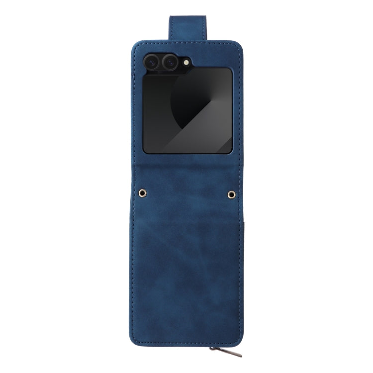 For Samsung Galaxy Z Flip6 5G Crossbody Multi-card Slot Wallet Zipper Leather Phone Case