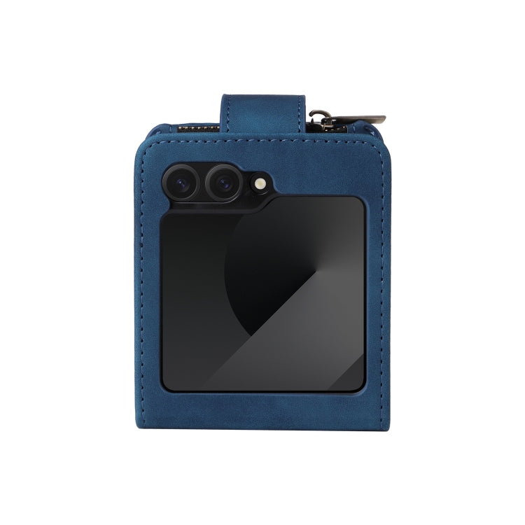 For Samsung Galaxy Z Flip6 5G Crossbody Multi-card Slot Wallet Zipper Leather Phone Case