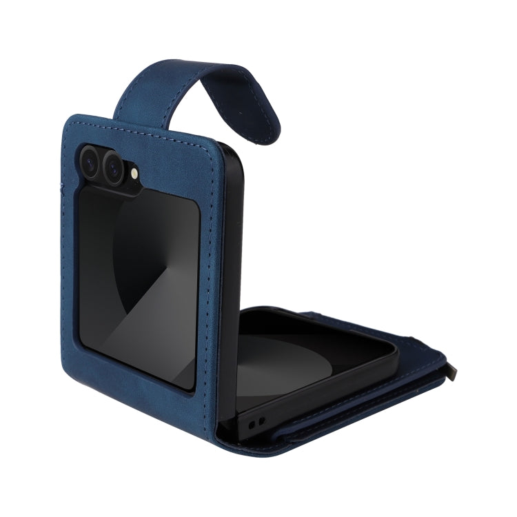 For Samsung Galaxy Z Flip6 5G Crossbody Multi-card Slot Wallet Zipper Leather Phone Case
