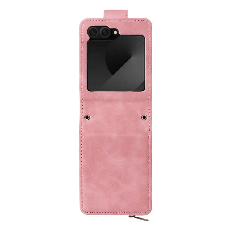 For Samsung Galaxy Z Flip6 5G Crossbody Multi-card Slot Wallet Zipper Leather Phone Case