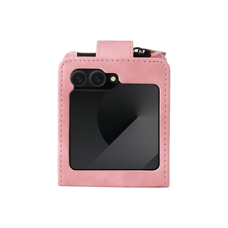 For Samsung Galaxy Z Flip6 5G Crossbody Multi-card Slot Wallet Zipper Leather Phone Case