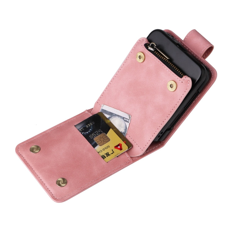 For Samsung Galaxy Z Flip6 5G Crossbody Multi-card Slot Wallet Zipper Leather Phone Case
