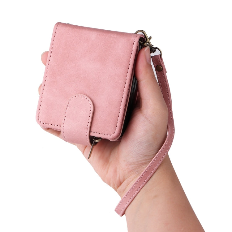 For Samsung Galaxy Z Flip6 5G Crossbody Multi-card Slot Wallet Zipper Leather Phone Case